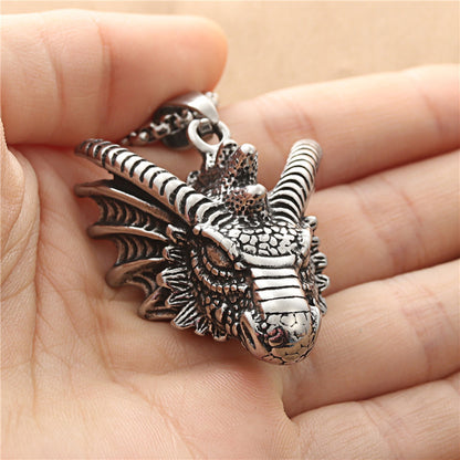 Vintage Titanium Steel Dragon Stainless Steel Necklace