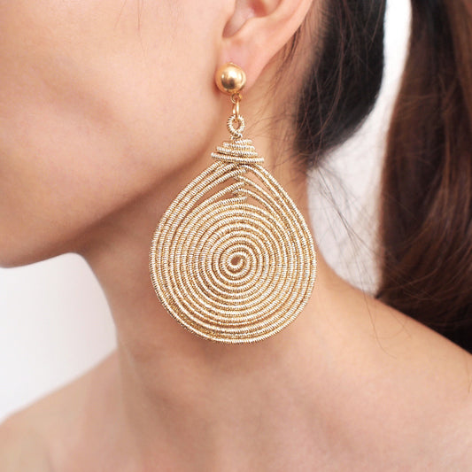 Retro Multi-Layer Circular Drop Earrings