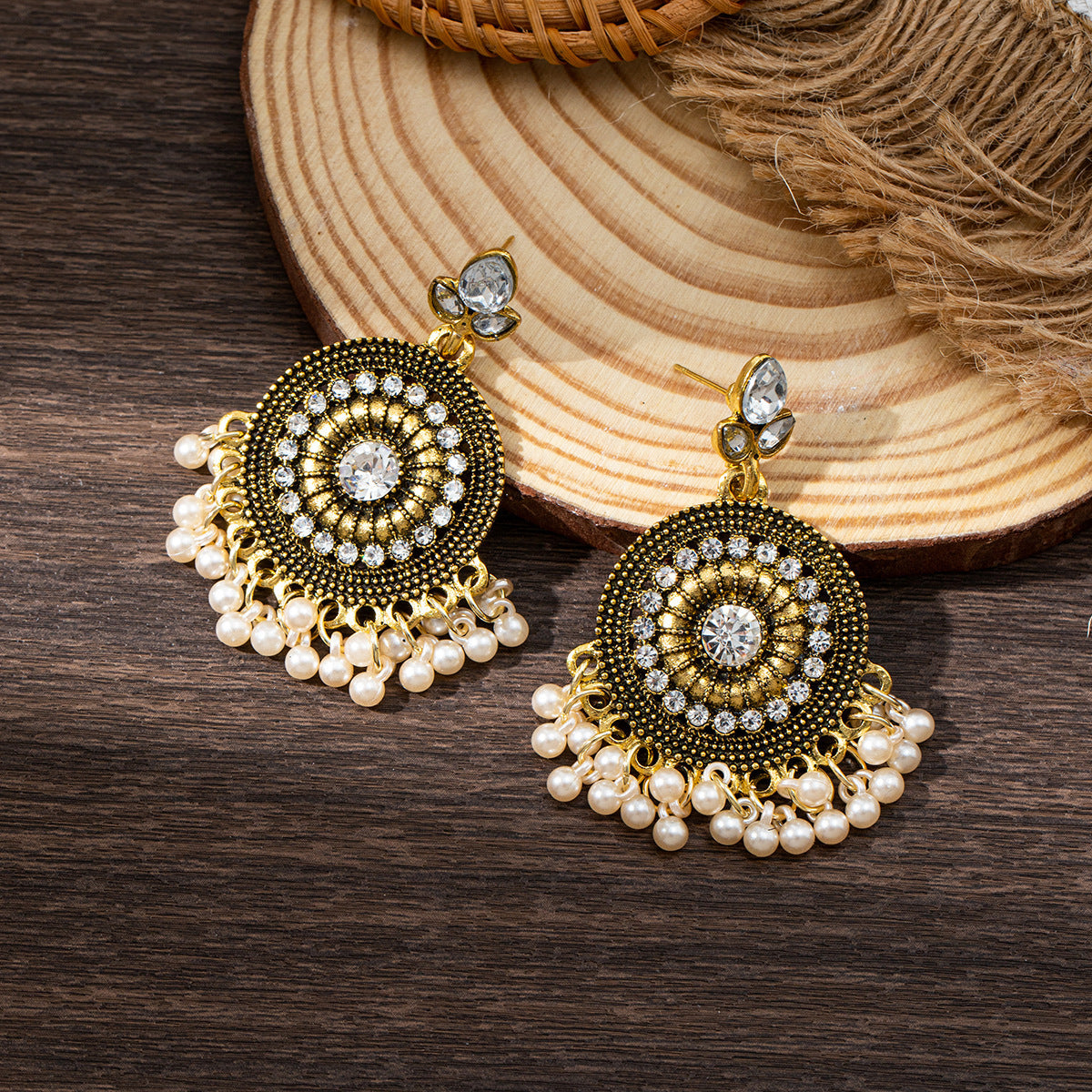 Ornament Fashion Bell Tassel Bohemian Metal Alloy Earrings