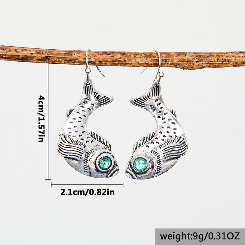 Whimsical Fisherman's Trout Earrings