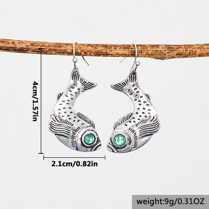 Whimsical Fisherman's Trout Earrings