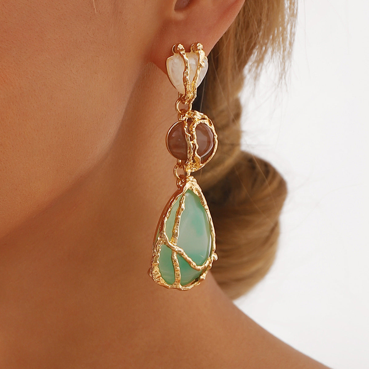 Acrylic Water Drop Geometric Earrings