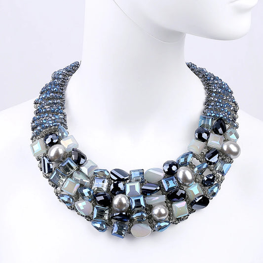 Luxury Crystal and Synthetic Stones Choker