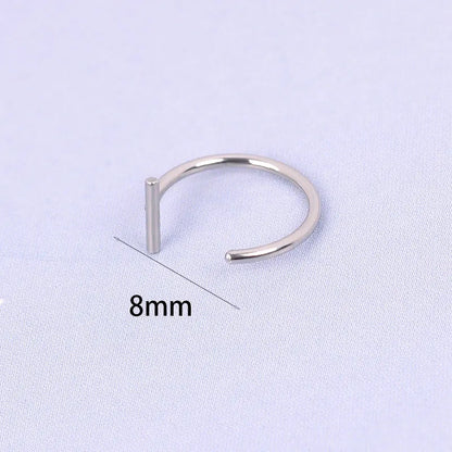 Punk Titanium Steel Non-Pierced Lip Ring 2pcs