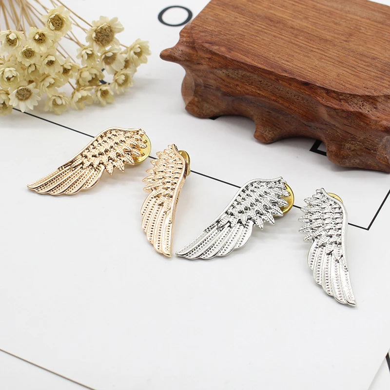 Silver and Gold Collar Wings Brooches