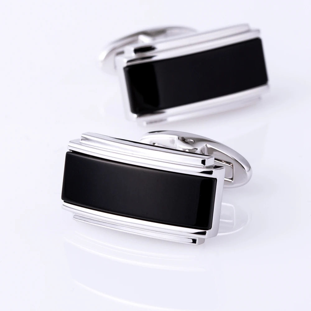 Designer Brand Olny Black and Silver Cufflinks