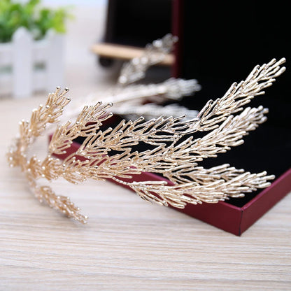 Irregular Stylized Baroque Leaf Hair Comb