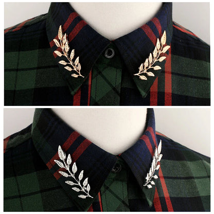 Trendy Tree Leaf Collar Brooches