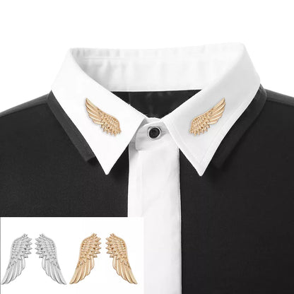 Silver and Gold Collar Wings Brooches