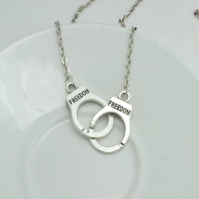 Silver Handcuff Necklace