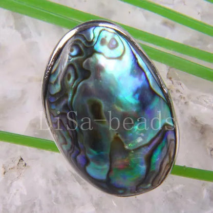 New Zealand Abalone Adjustable Shell Ring Style Z102