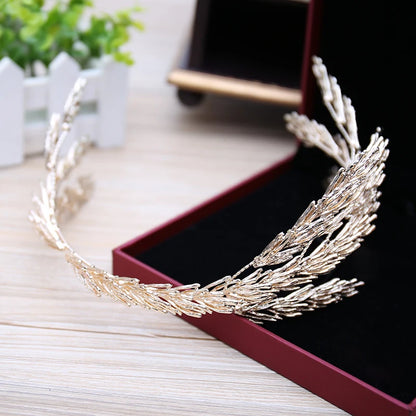 Irregular Stylized Baroque Leaf Hair Comb