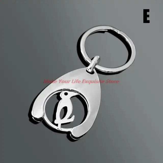 Shopping Cart Coin Release Keychain Coins