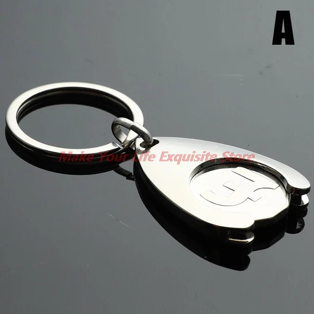 Shopping Cart Coin Release Keychain Coins