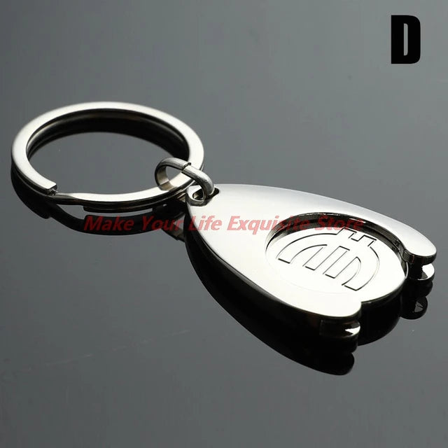 Shopping Cart Coin Release Keychain Coins