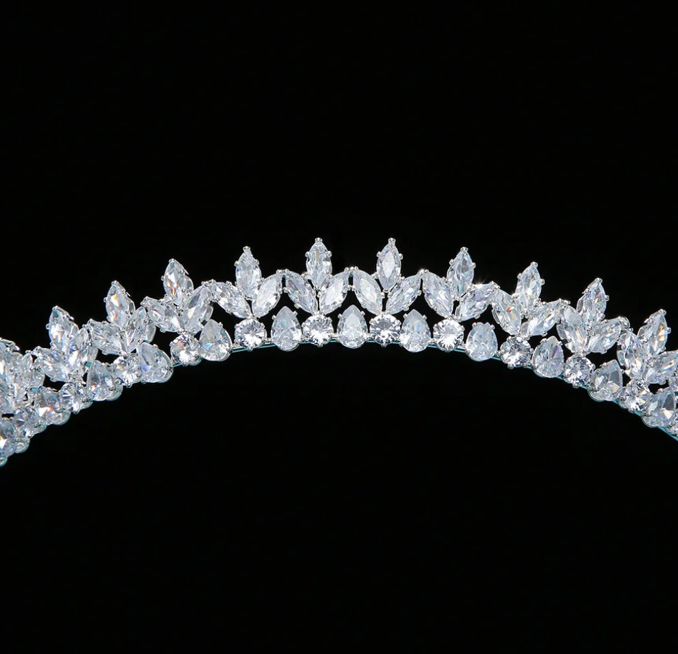 Zirconia Diadem Bridal Headband Headdress