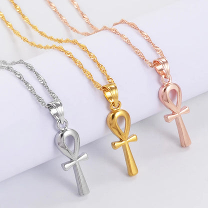 Egyptian Ankh Cross Egypt Hieroglyphs Necklaces 2.5cm