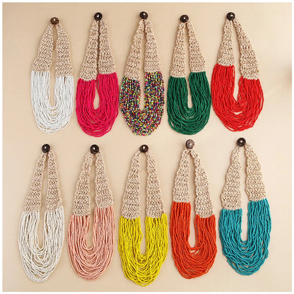 Luxury Seed Beaded Multi-Strand Necklaces