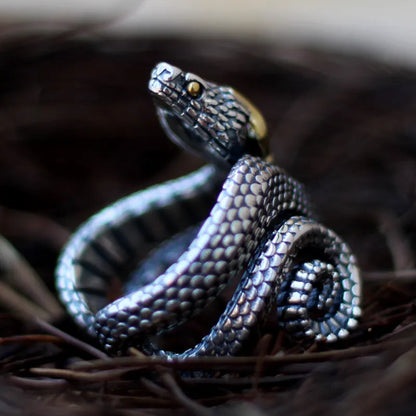 Adjustable Silver Gold Snake Rings