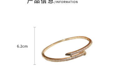 Korean Fashion Luxury Gold Silver and Rhinestone Bracelets