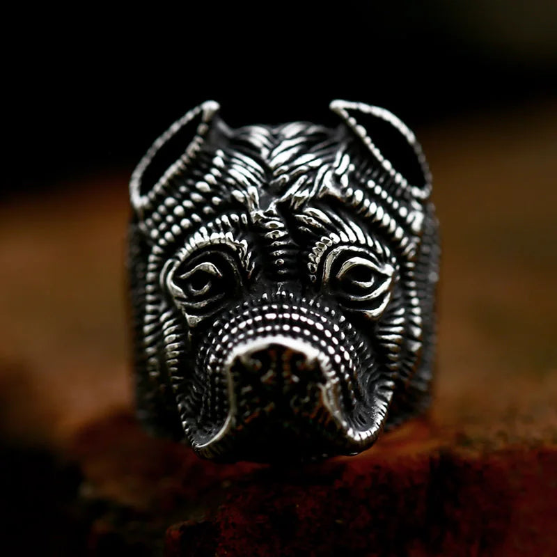 Stainless Steel Golden Retriever and Sharpei Dog Rings