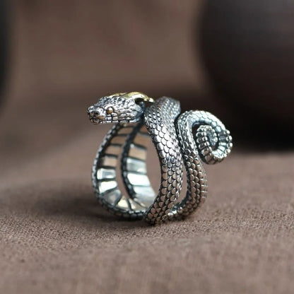 Adjustable Silver Gold Snake Rings