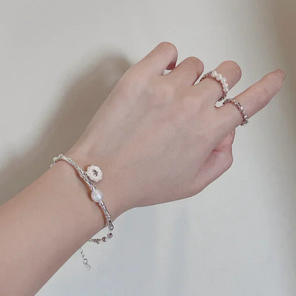 Delicate Pearls Sterling Silver Bracelets