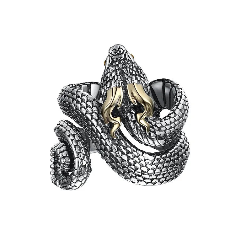 Adjustable Silver Gold Snake Rings