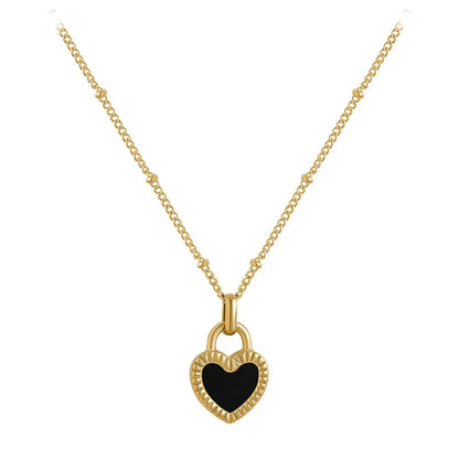 Double Sided Heart Pendant Necklace