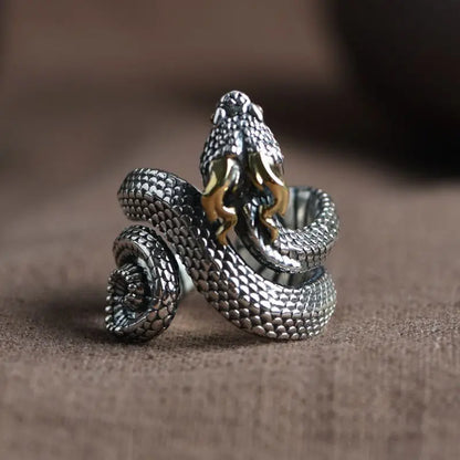 Adjustable Silver Gold Snake Rings