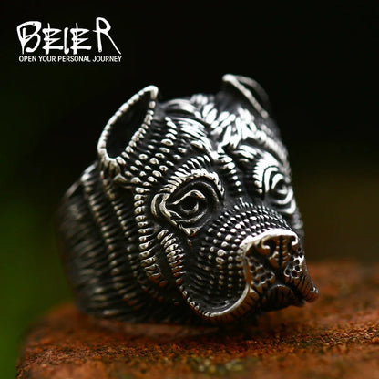 Stainless Steel Golden Retriever and Sharpei Dog Rings