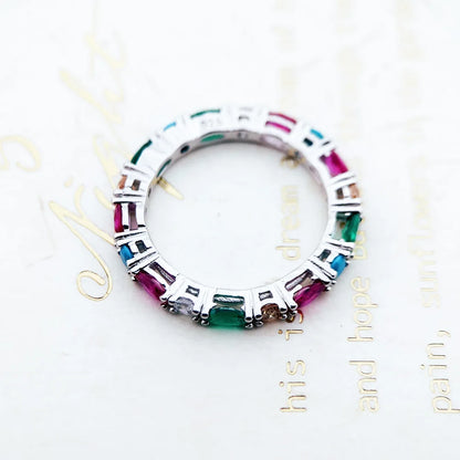 Colorful Stones Sterling Silver Rings