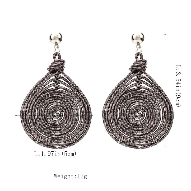 Retro Multi-Layer Circular Drop Earrings