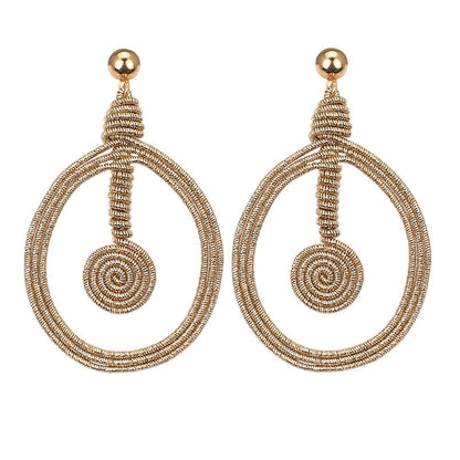 Retro Multi-Layer Circular Drop Earrings