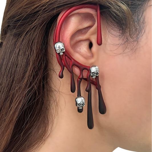 Halloween Earrings Exaggerated Lava Auricle Earring 1 Piece