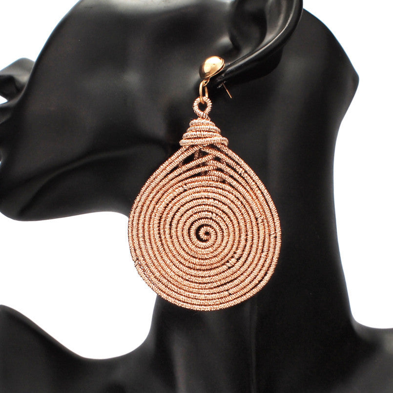 Retro Multi-Layer Circular Drop Earrings