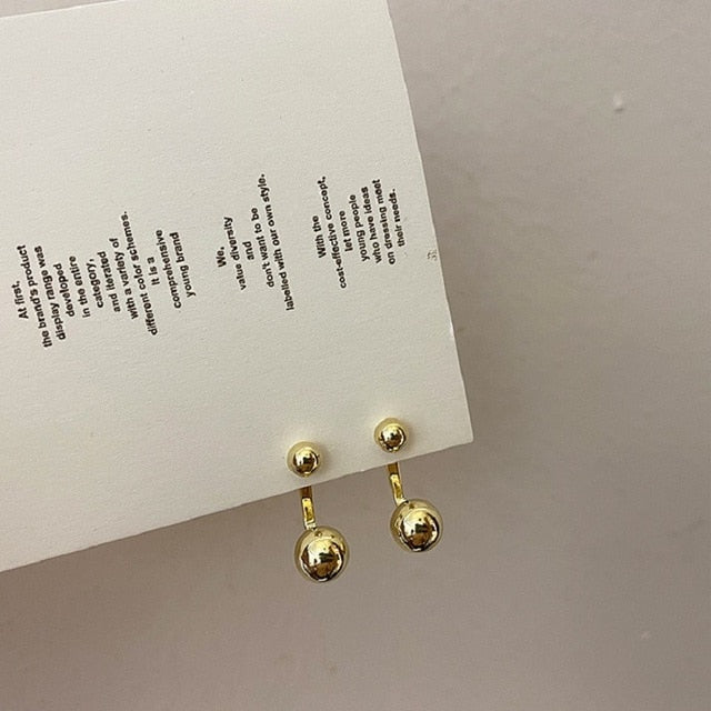 Liquid Metal Geometric Zirconia Drop Earrings