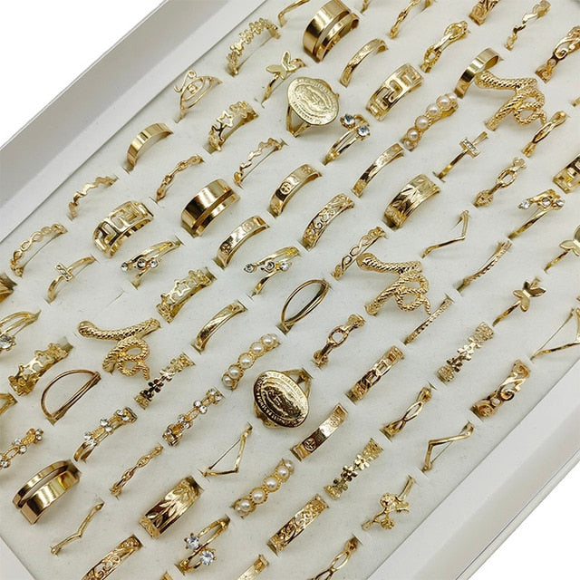 Ring Ring Ring Flower, Skull, Spider, Animal, Leaf, Love, Snake & more 30 pcs