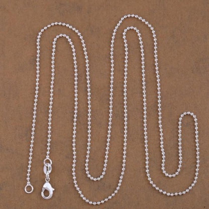 Silver Balls Chain With Lobster Clasps