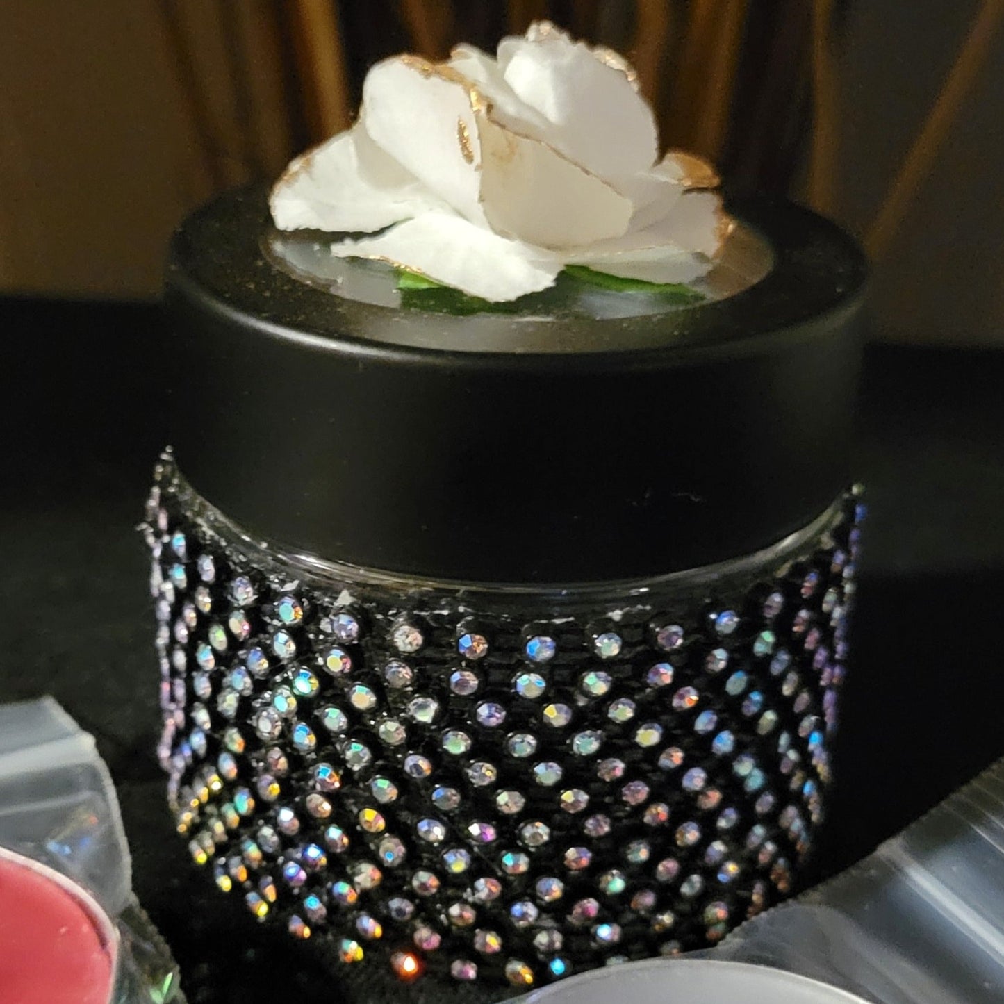 Decorative Jars with Foaming Butter Face Cream