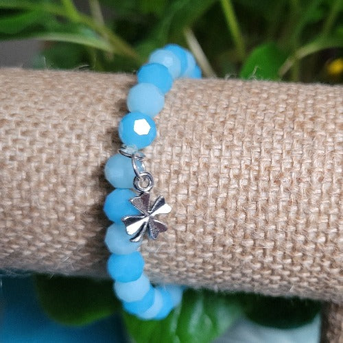 Blue, Bronze, Turquoise Wrist Wraps with Charms