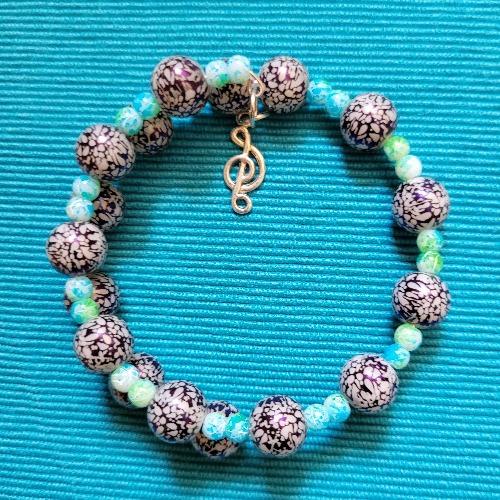 Beaded Wrist Wraps with Charms