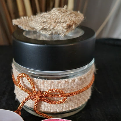 Decorative Jars with Foaming Butter Face Cream