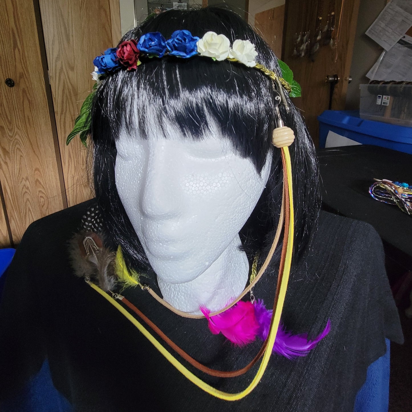 Bohemian Festival Braided Floral Wreaths & Clip On Sets