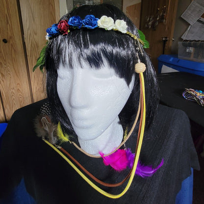 Bohemian Festival Braided Floral Wreaths & Clip On Sets