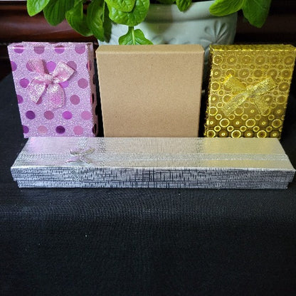 Colorful Foil, Brown Gift Boxes, Weaved Cloth Gift Bags