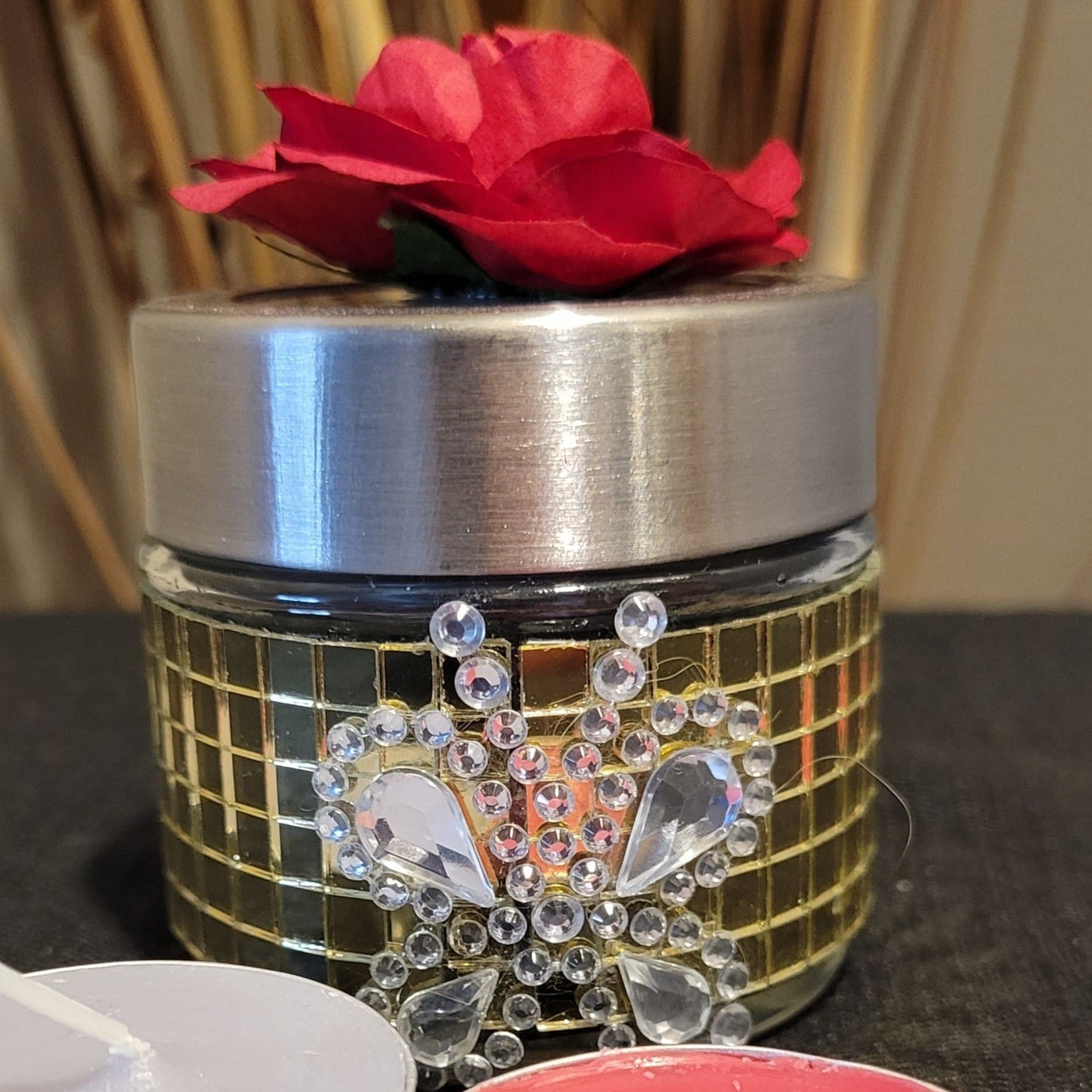 Decorative Jars with Foaming Butter Face Cream