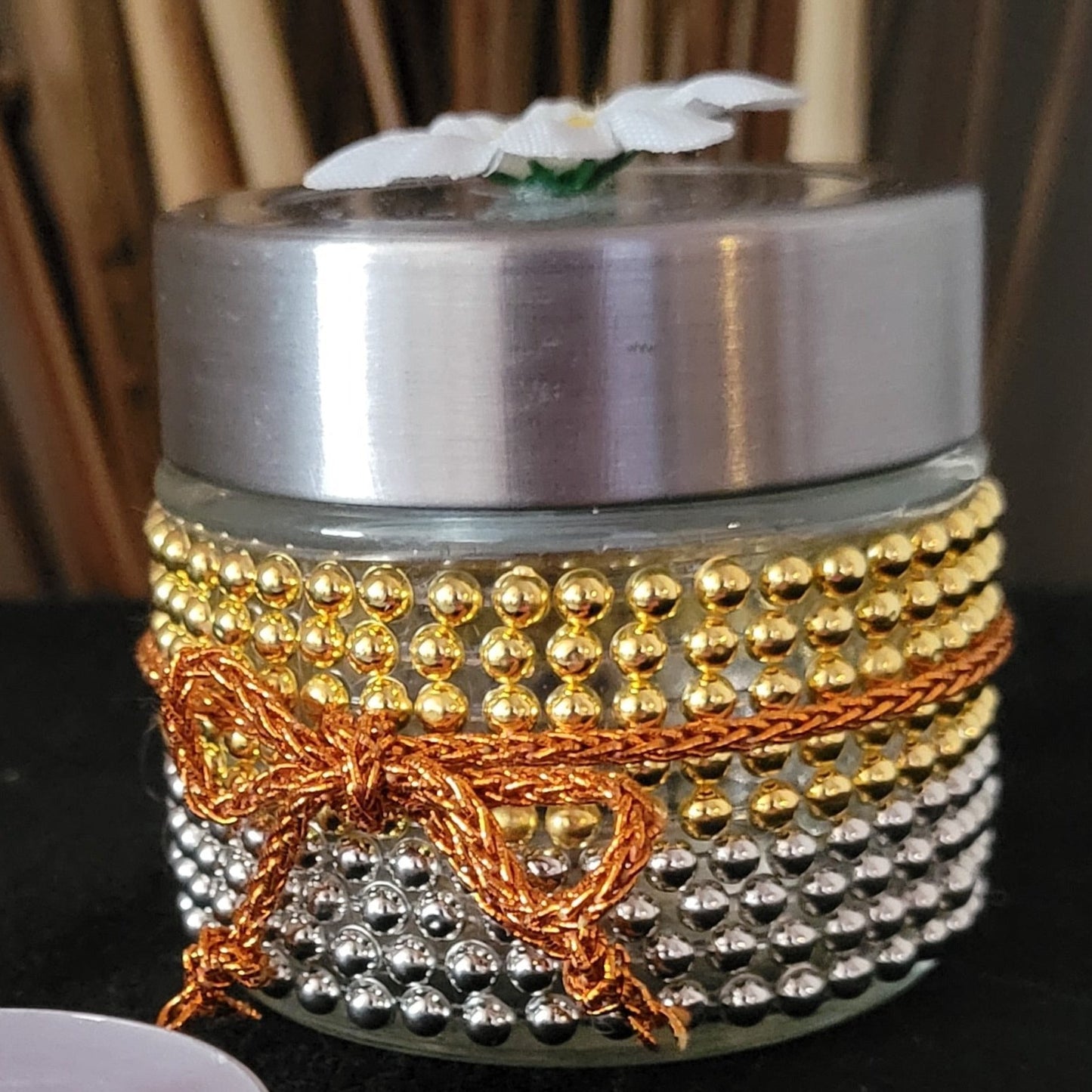 Decorative Jars with Foaming Butter Face Cream