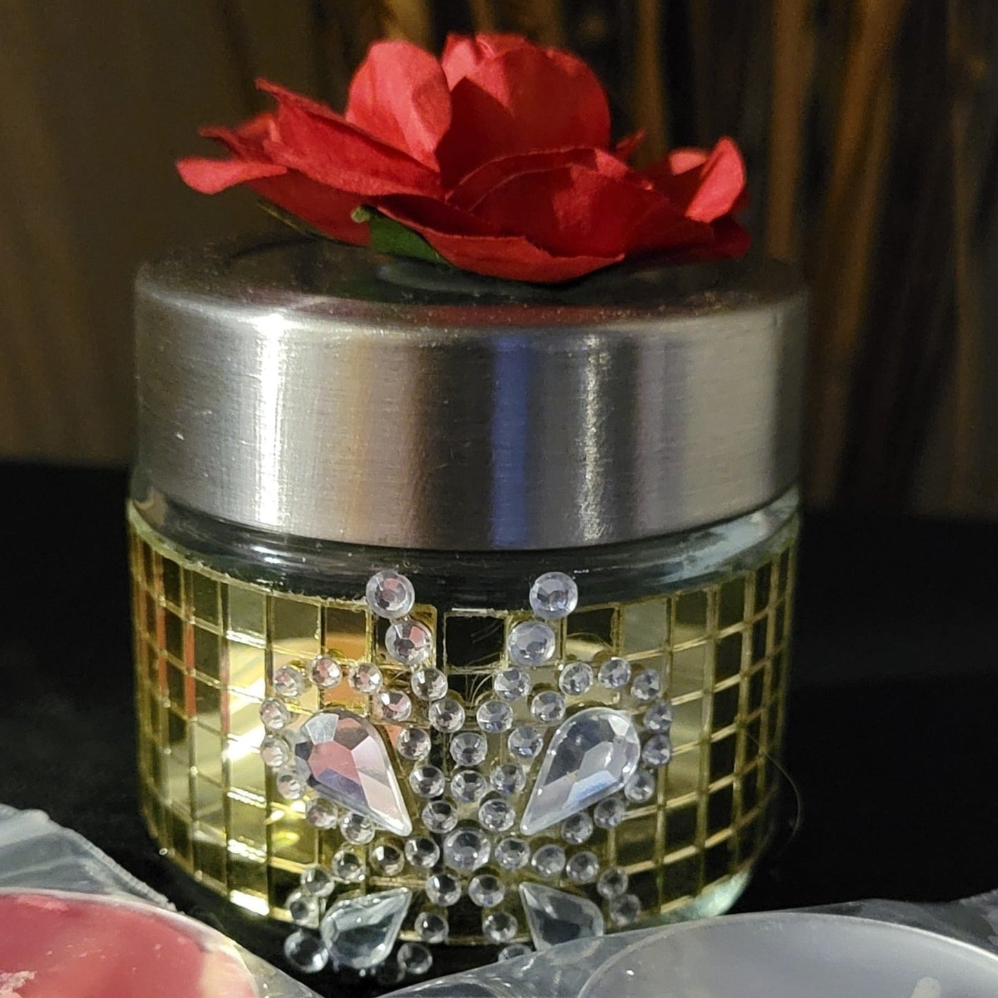 Decorative Jars with Foaming Butter Face Cream