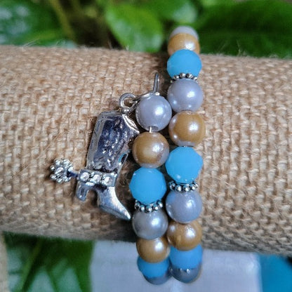 Beaded Wrist Wraps with Charms